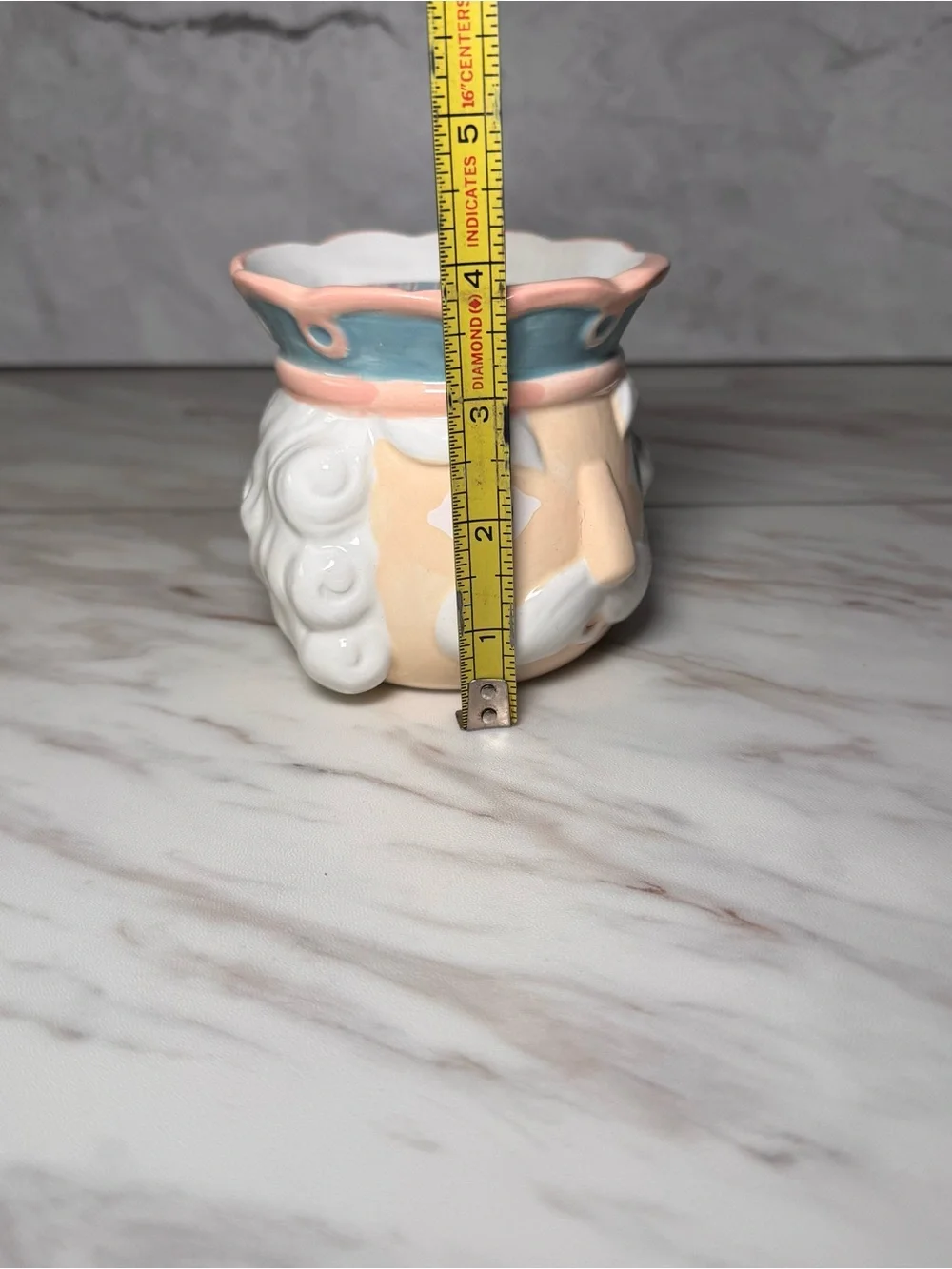 Sand + Fog Nutcracker Head Ceramic Candle Vanilla Snowflake 11.35 oz Christmas